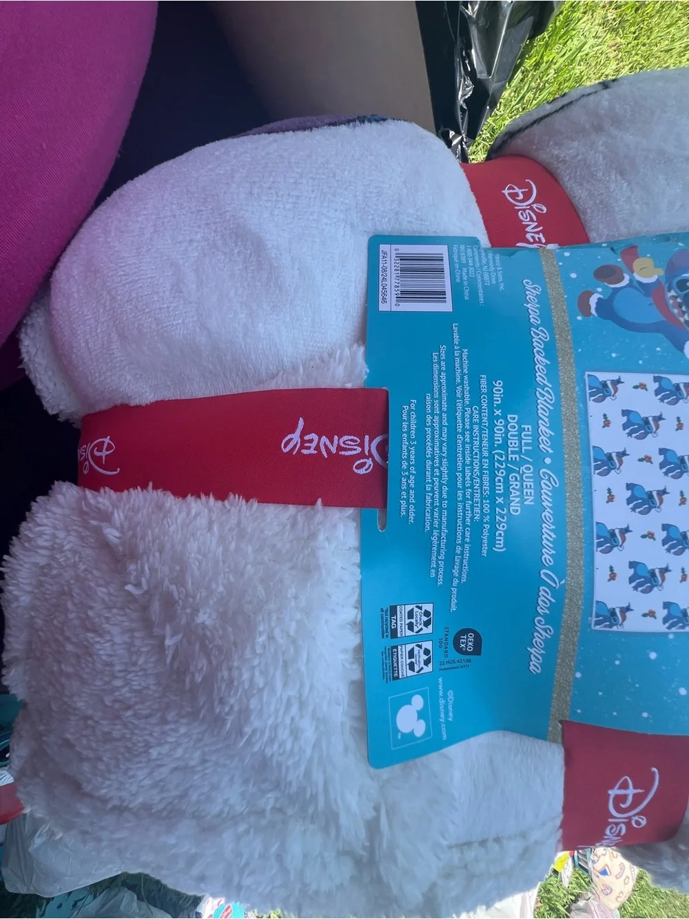 Stitch Christmas Sherpa Blanket